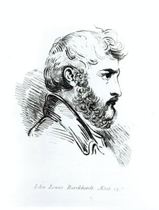 Portrét Johna Lewise Burckhardta (1784-1817) ve věku 24 let (pero a inkoust)